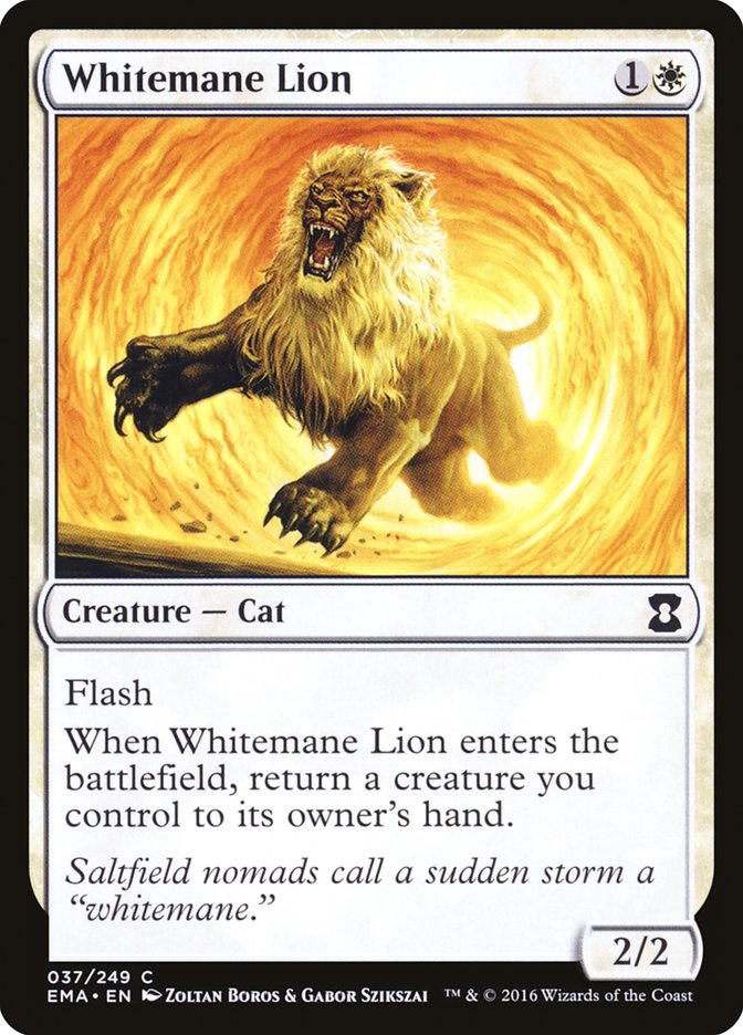 Leão de Juba Branca / Whitemane Lion - Magic: The Gathering - MoxLand