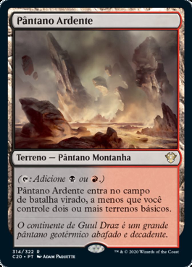 Pântano Ardente / Smoldering Marsh - Magic: The Gathering - MoxLand