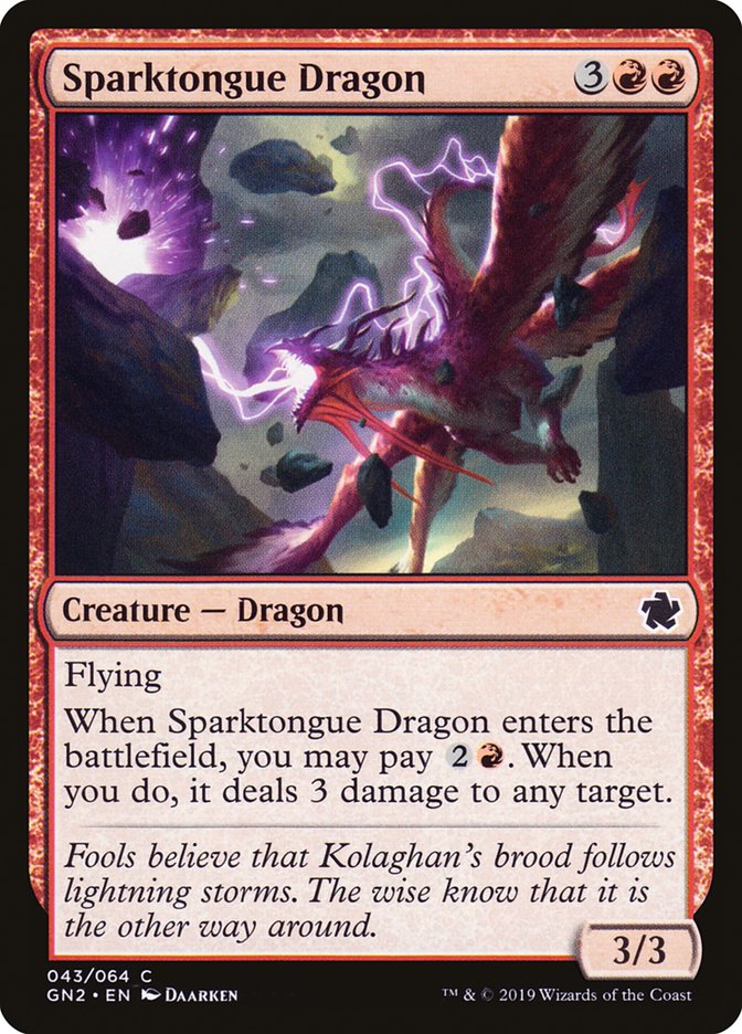 Dragão Eletrolíngue / Sparktongue Dragon - Magic: The Gathering - MoxLand