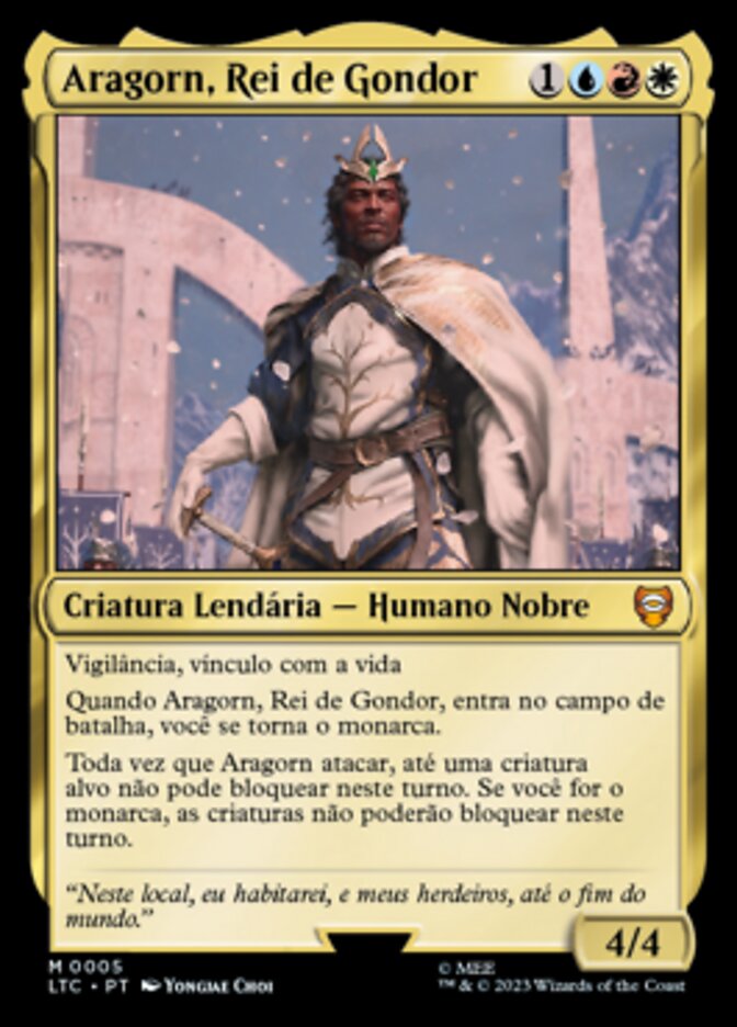 Aragorn, Rei de Gondor / Aragorn, King of Gondor - Magic: The Gathering - MoxLand