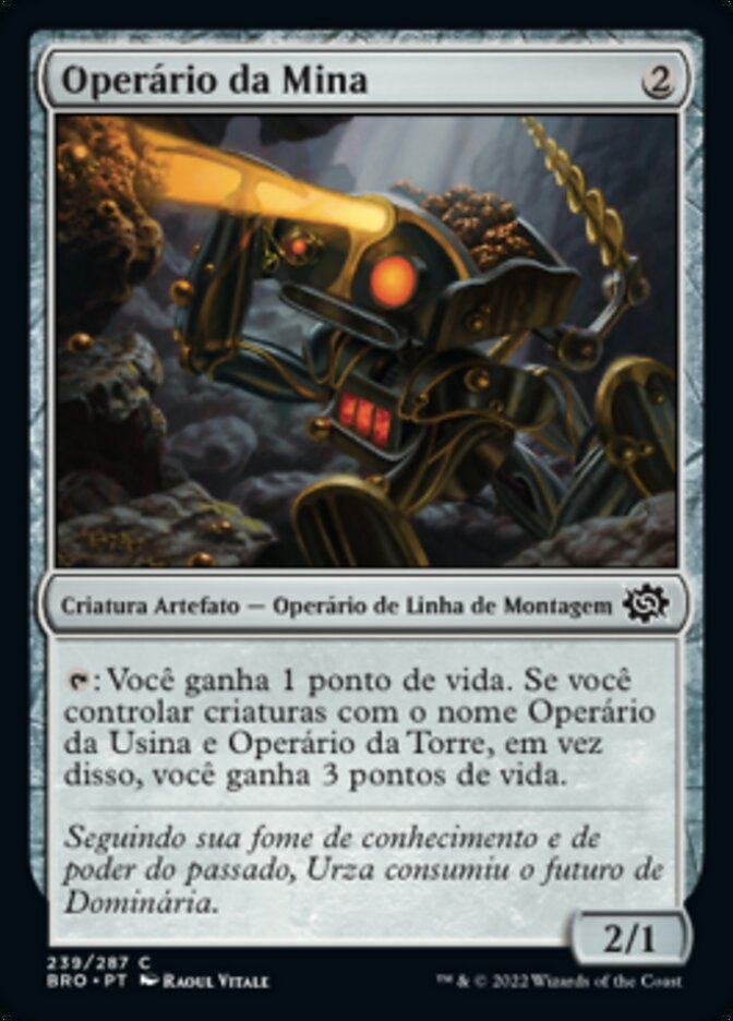 Operário da Mina / Mine Worker - Magic: The Gathering - MoxLand