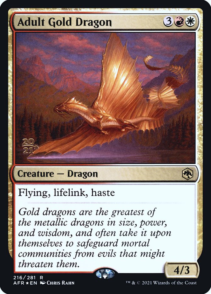 Dragão de Ouro Adulto / Adult Gold Dragon - Magic: The Gathering - MoxLand