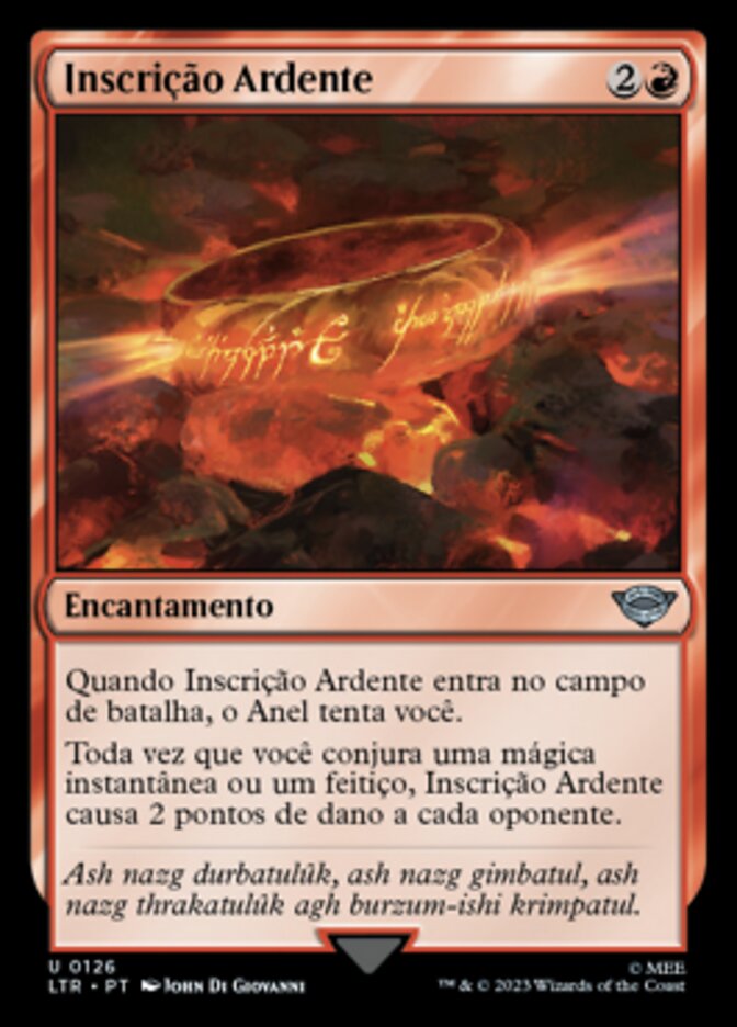 Inscrição Ardente / Fiery Inscription - Magic: The Gathering - MoxLand