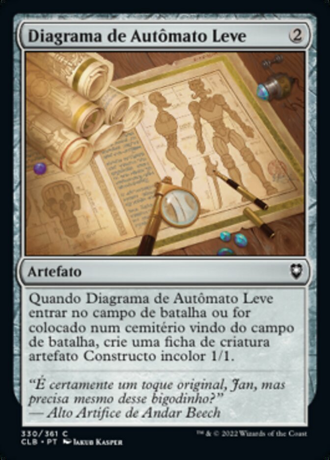 Diagrama de Autômato Leve / Nimblewright Schematic - Magic: The Gathering - MoxLand