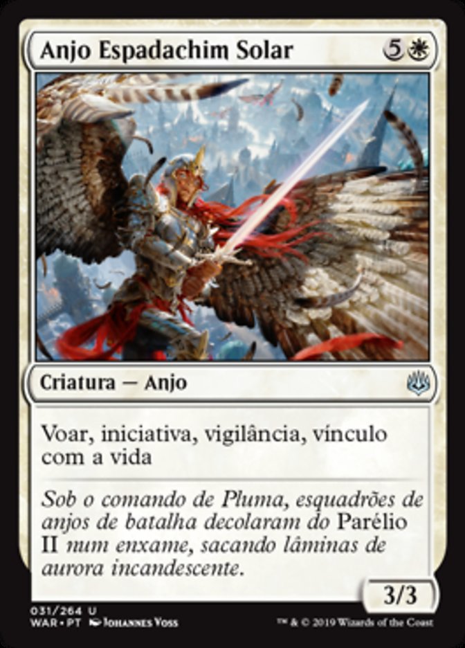 Anjo Espadachim Solar / Sunblade Angel - Magic: The Gathering - MoxLand