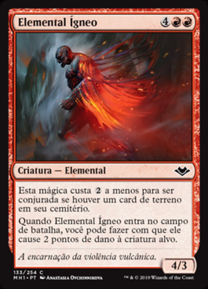 Elemental Ígneo / Igneous Elemental - Magic: The Gathering - MoxLand