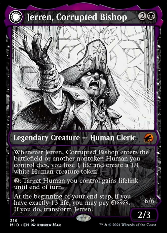 Jerren, Bispo Corrompido / Jerren, Corrupted Bishop - Magic: The Gathering - MoxLand