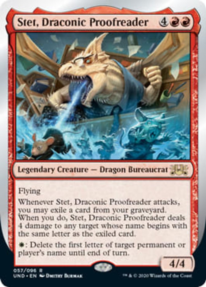 Stet, Draconic Proofreader / Stet, Draconic Proofreader - Magic: The Gathering - MoxLand