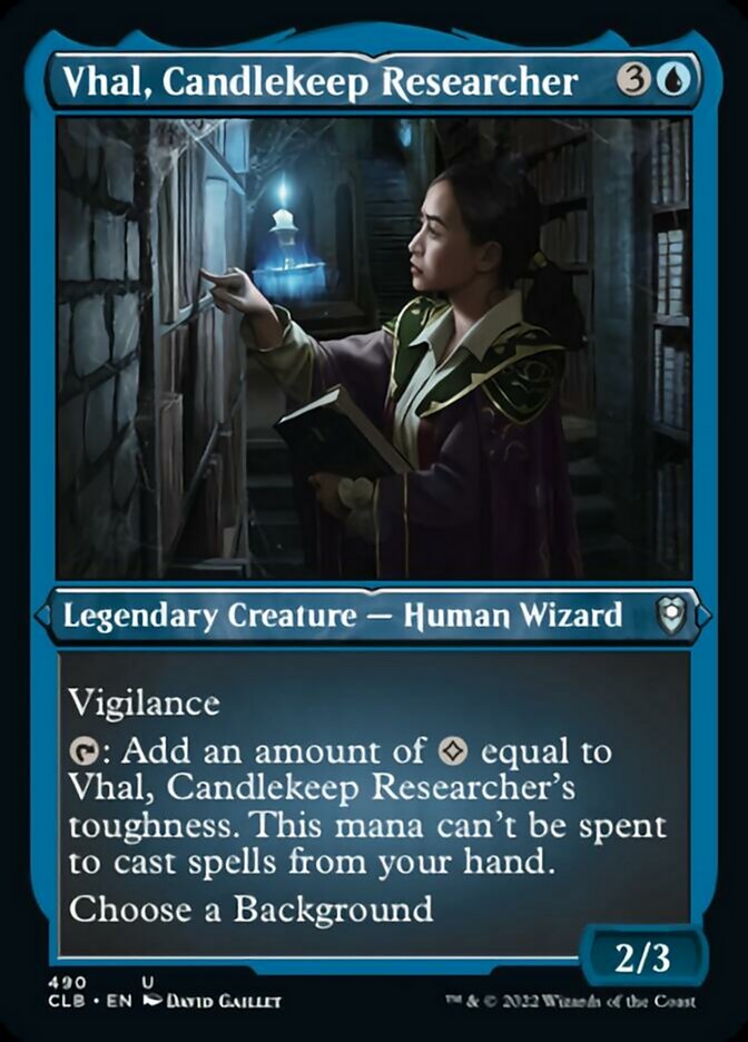 Vhal, Pesquisadora de Forte da Vela / Vhal, Candlekeep Researcher - Magic: The Gathering - MoxLand