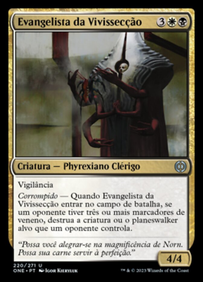 Evangelista da Vivissecção / Vivisection Evangelist - Magic: The Gathering - MoxLand