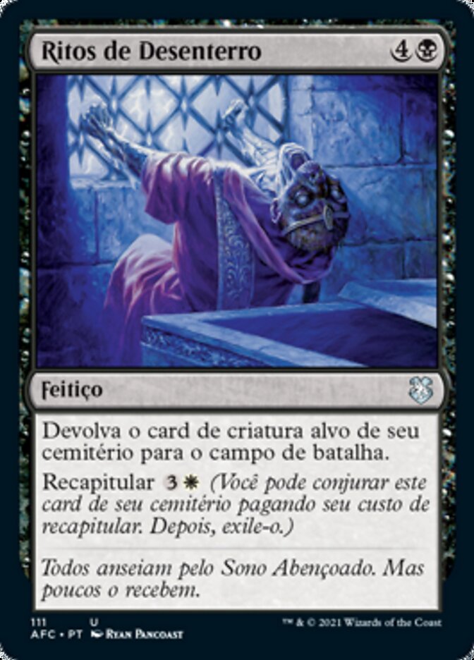 Ritos de Desenterro / Unburial Rites - Magic: The Gathering - MoxLand