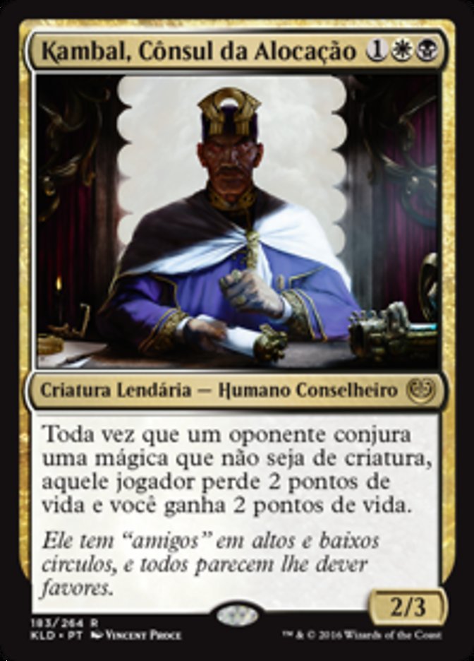 Kambal, Cônsul da Alocação / Kambal, Consul of Allocation - Magic: The Gathering - MoxLand