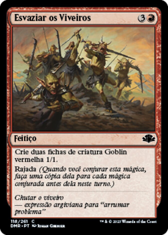 Esvaziar os Viveiros / Empty the Warrens - Magic: The Gathering - MoxLand