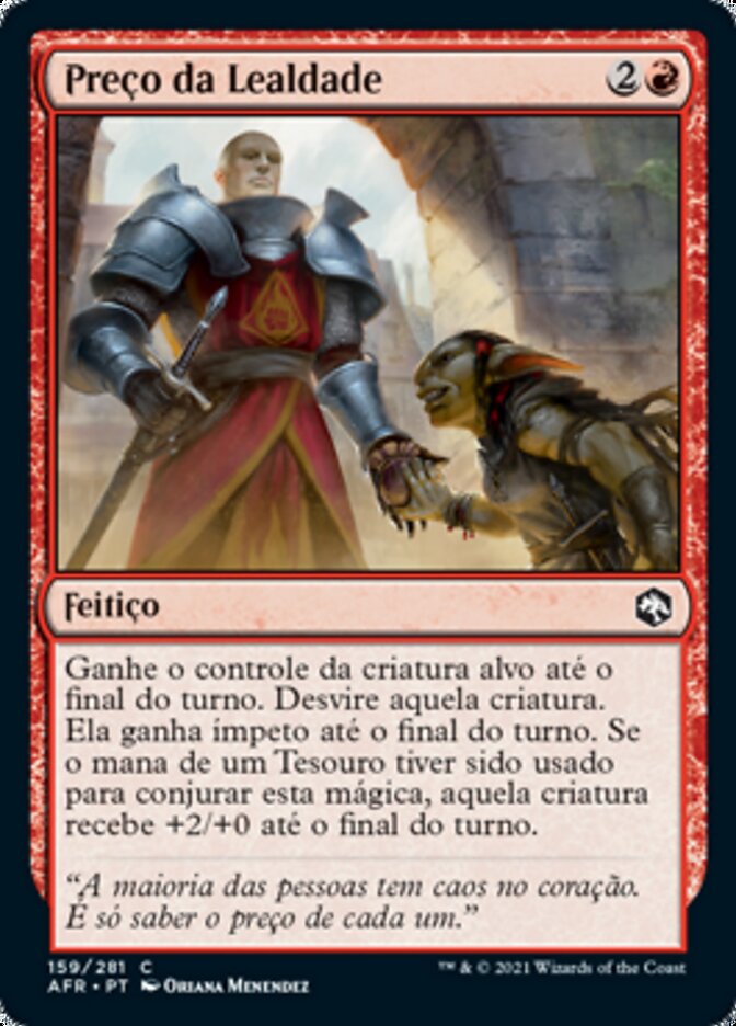 Preço da Lealdade / Price of Loyalty - Magic: The Gathering - MoxLand