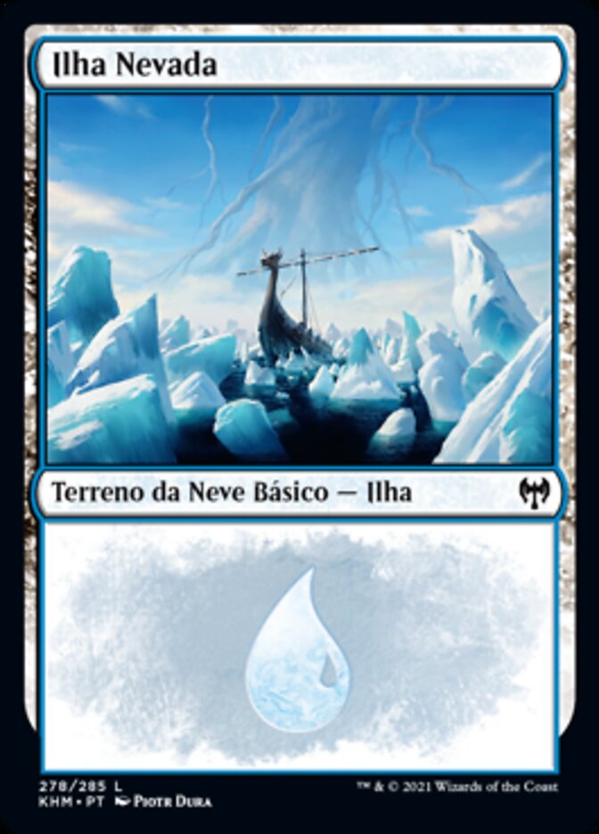 Ilha Nevada / Snow-Covered Island - Magic: The Gathering - MoxLand
