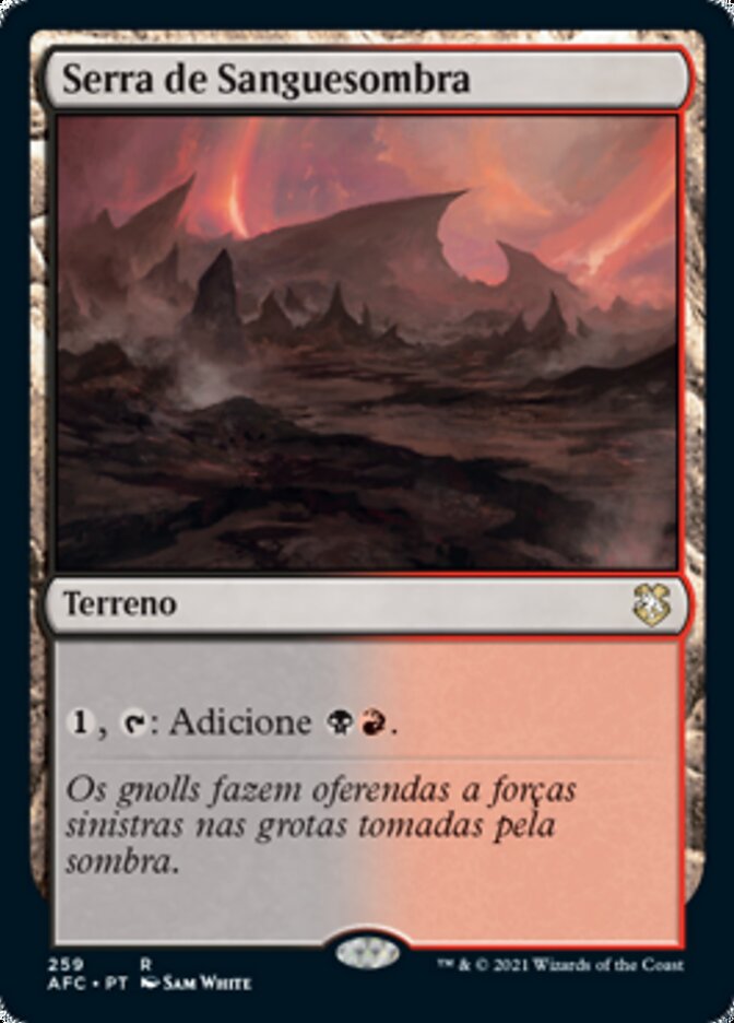 Serra de Sanguesombra / Shadowblood Ridge - Magic: The Gathering - MoxLand