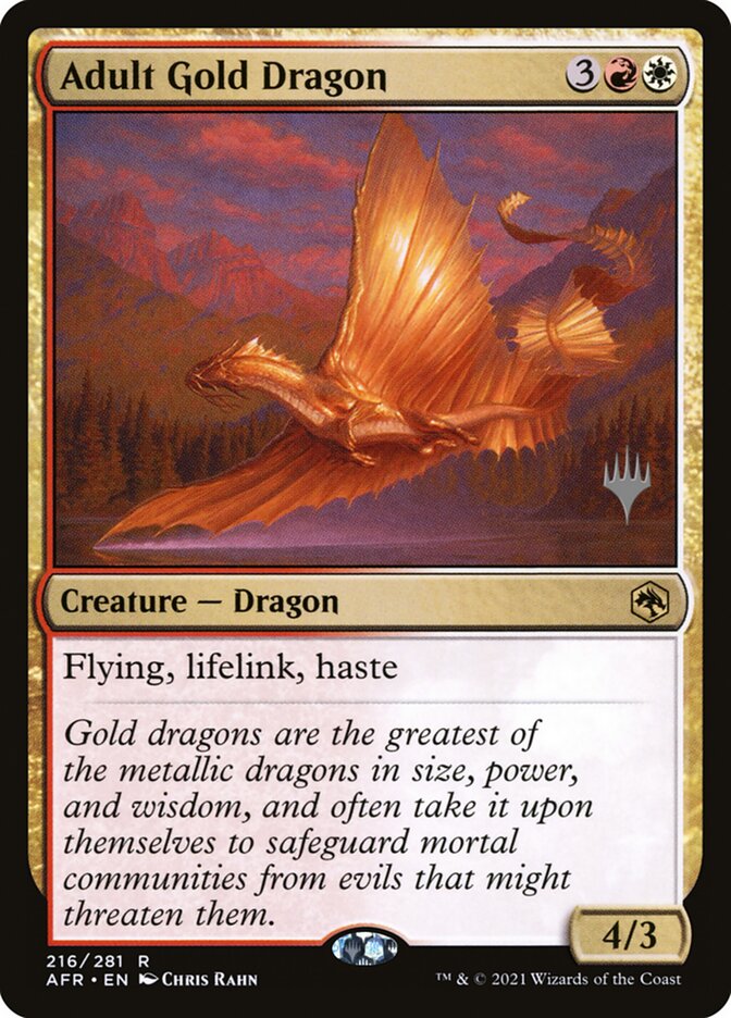 Dragão de Ouro Adulto / Adult Gold Dragon - Magic: The Gathering - MoxLand