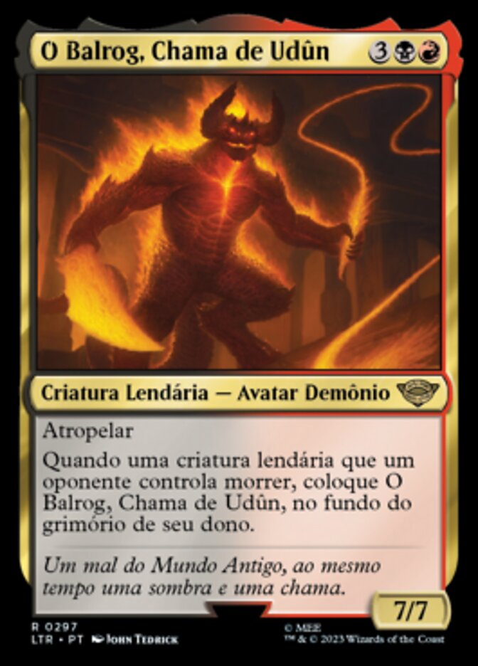 O Balrog, Chama de Udûn / The Balrog, Flame of Udûn - Magic: The Gathering - MoxLand