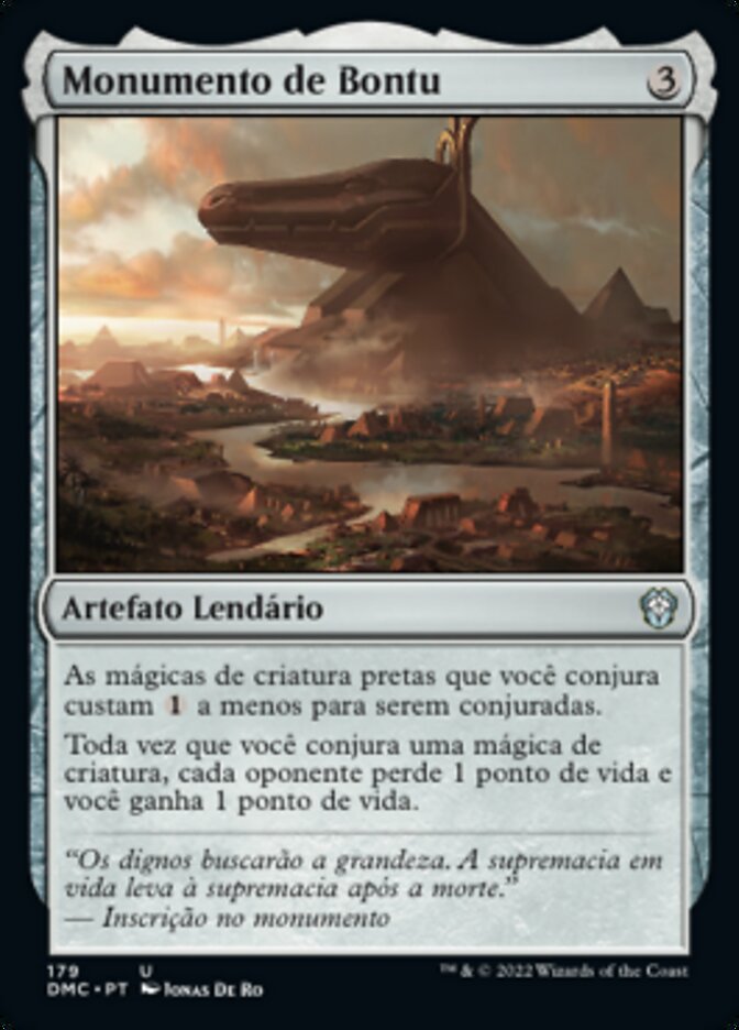 Monumento de Bontu / Bontu's Monument - Magic: The Gathering - MoxLand