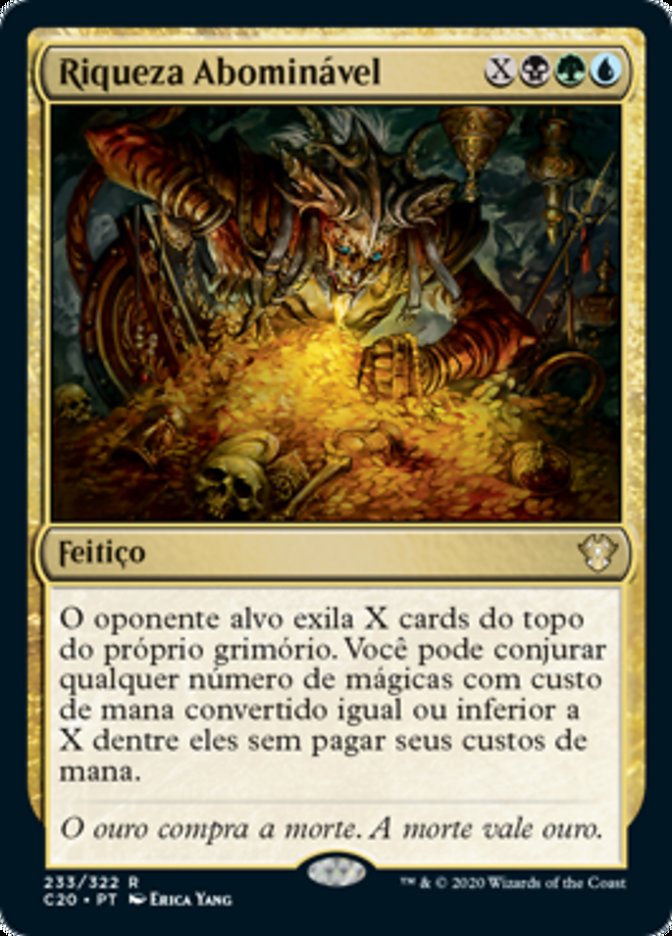 Riqueza Abominável / Villainous Wealth - Magic: The Gathering - MoxLand