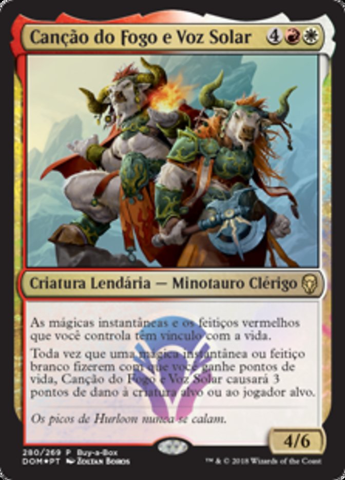 Canção do Fogo e Voz Solar / Firesong and Sunspeaker - Magic: The Gathering - MoxLand