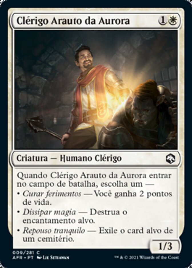 Clérigo Arauto da Aurora / Dawnbringer Cleric - Magic: The Gathering - MoxLand