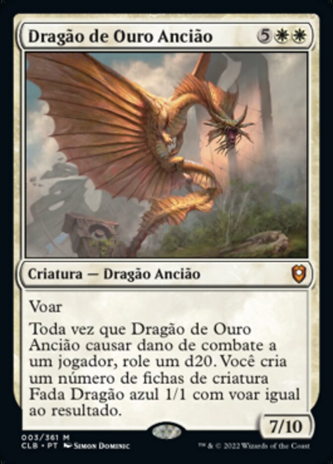 Dragão de Ouro Ancião / Ancient Gold Dragon - Magic: The Gathering - MoxLand