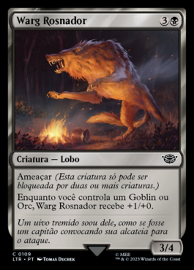 Warg Rosnador / Snarling Warg - Magic: The Gathering - MoxLand