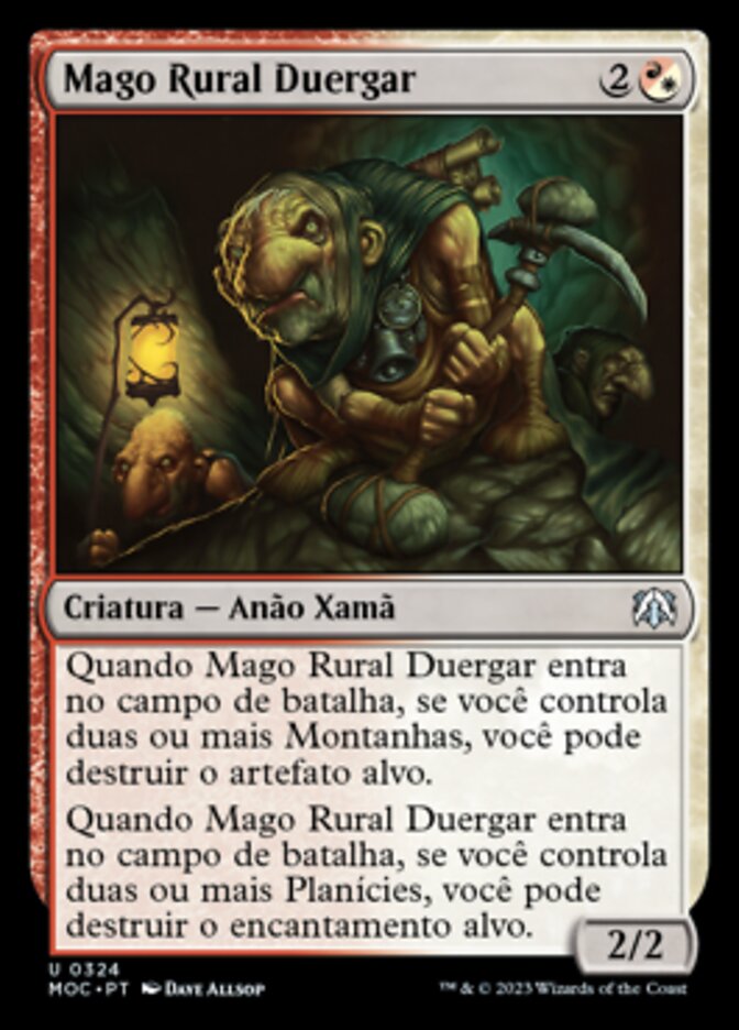 Mago Rural Duergar / Duergar Hedge-Mage - Magic: The Gathering - MoxLand