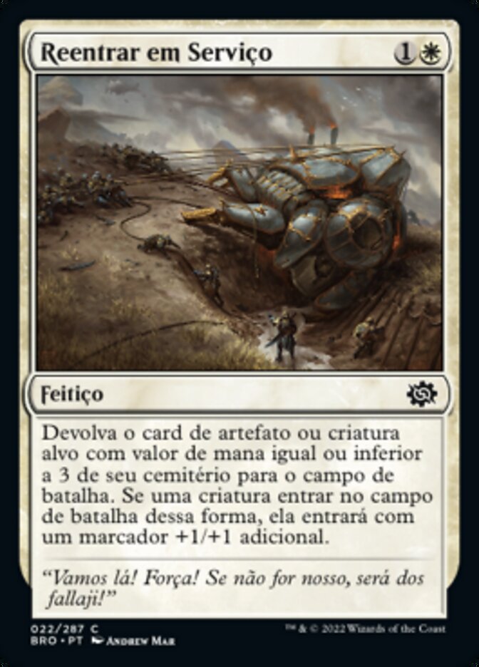 Reentrar em Serviço / Recommission - Magic: The Gathering - MoxLand