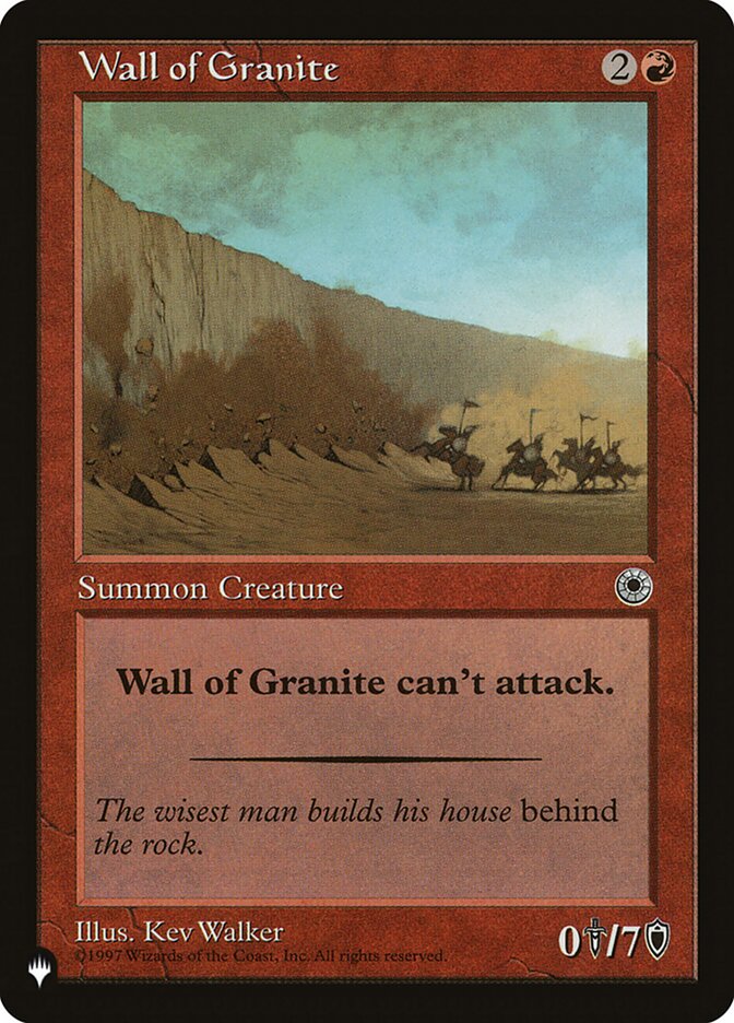 Wall of Granite - Magic: The Gathering - MoxLand