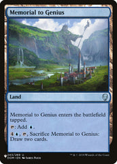 Memorial à Genialidade / Memorial to Genius - Magic: The Gathering - MoxLand