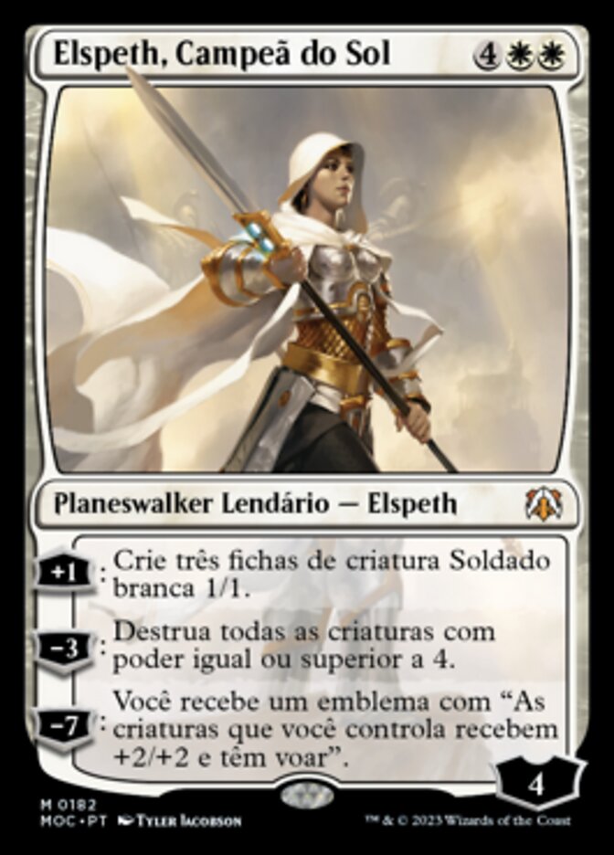 Elspeth, Campeã do Sol / Elspeth, Sun's Champion - Magic: The Gathering - MoxLand