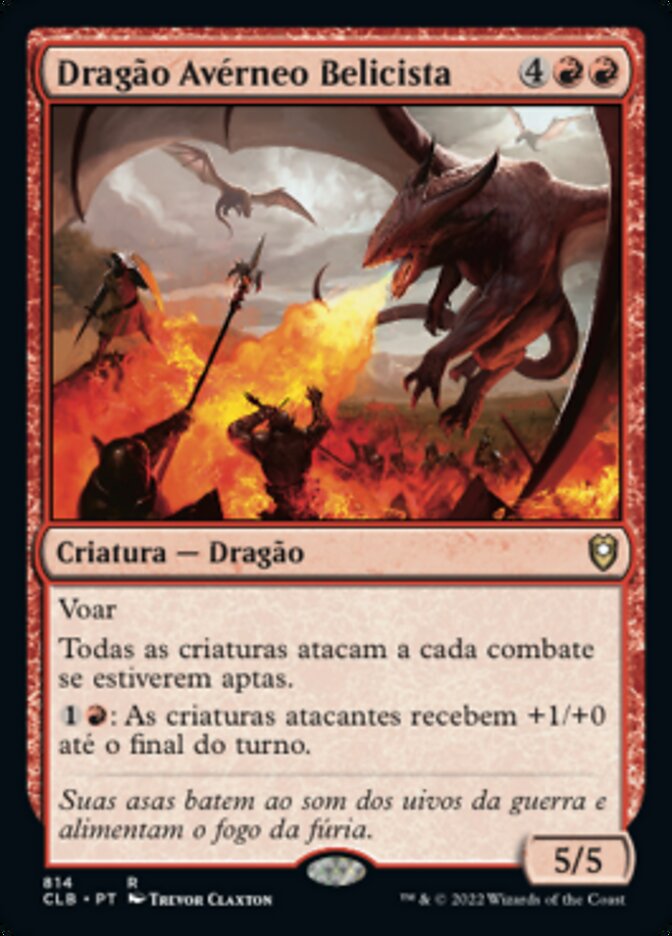 Dragão Avérneo Belicista / Warmonger Hellkite - Magic: The Gathering - MoxLand