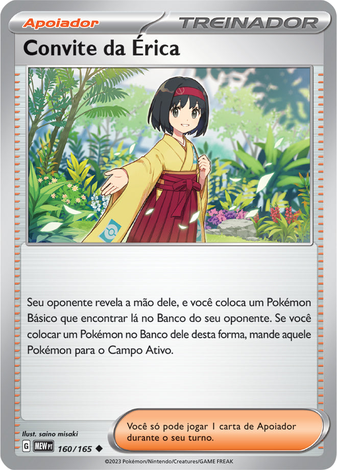 Convite da Érica - Pokémon TCG - MoxLand