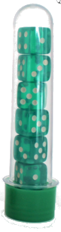 Dr. Dice - Kit 7 Dados Verde Transparente - Dr. Dice - MoxLand