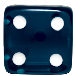 Dr. Dice - D6 Jumbo Azul Transparente - Dr. Dice - MoxLand