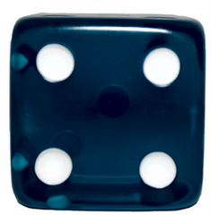 Dr. Dice - D6 Azul Transparente - Dr. Dice - MoxLand