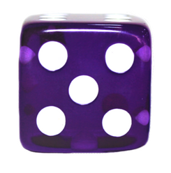 Dr. Dice - D6 Jumbo Roxo Transparente - Dr. Dice - MoxLand