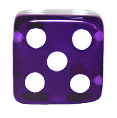 Dr. Dice - D6 Roxo Transparente - Dr. Dice - MoxLand