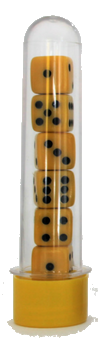 Dr. Dice - Kit 7 Dados Amarelo Opaco - Dr. Dice - MoxLand