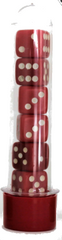 Dr. Dice - Kit 7 Dados Vermelho Transparente - Dr. Dice - MoxLand